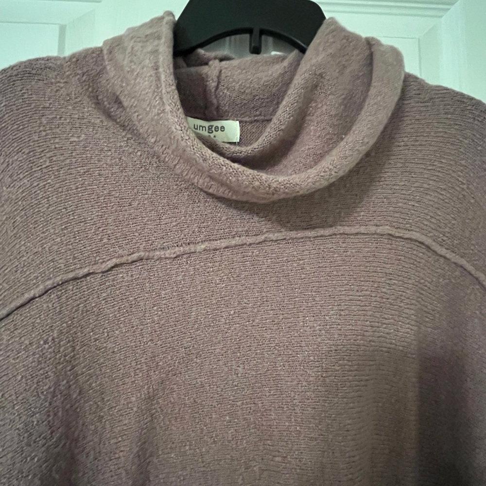 Umgee Women's Soft Lavender Cowl Neck Sweater